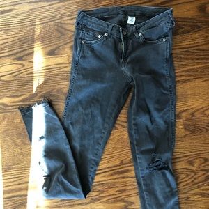 & Denim Jeans Size 28 / 32 Super Skinny Low Waist